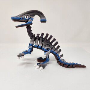 Parasaurolophus Dinosaur Skeleton 3D Printed Articulated Flexi Figure (g)